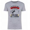 T shirt mec simplke qui aime l' apéro et la pêche