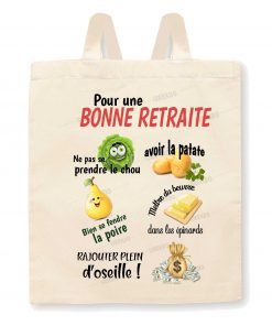 Tote bag "Pour une bonnee retraite"