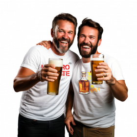 Copains avec des t-shirt apéro